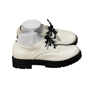 Seychelles White‎ Oxford, Semi Platform, Size 8.5, EUC